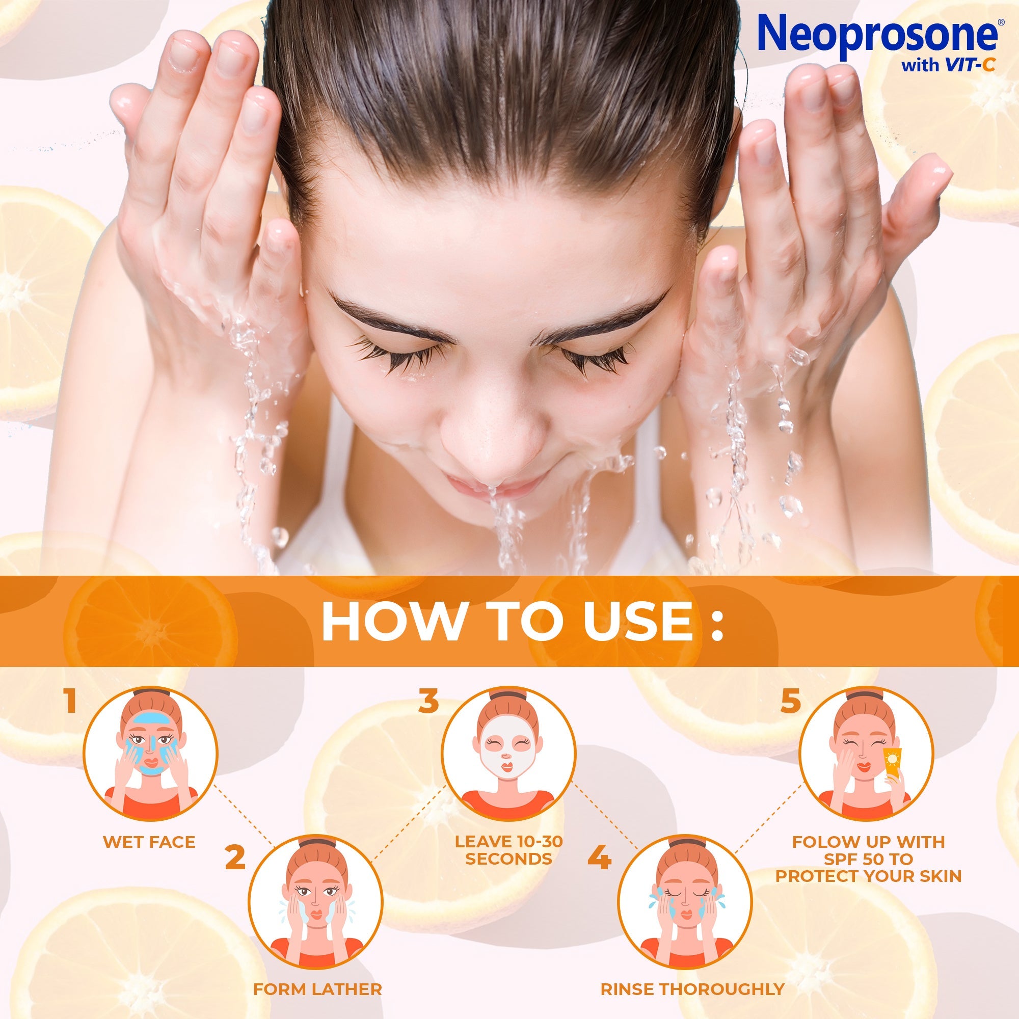 Neoprosone Cleansing Bar Soap with Vitamin "C" 200g..