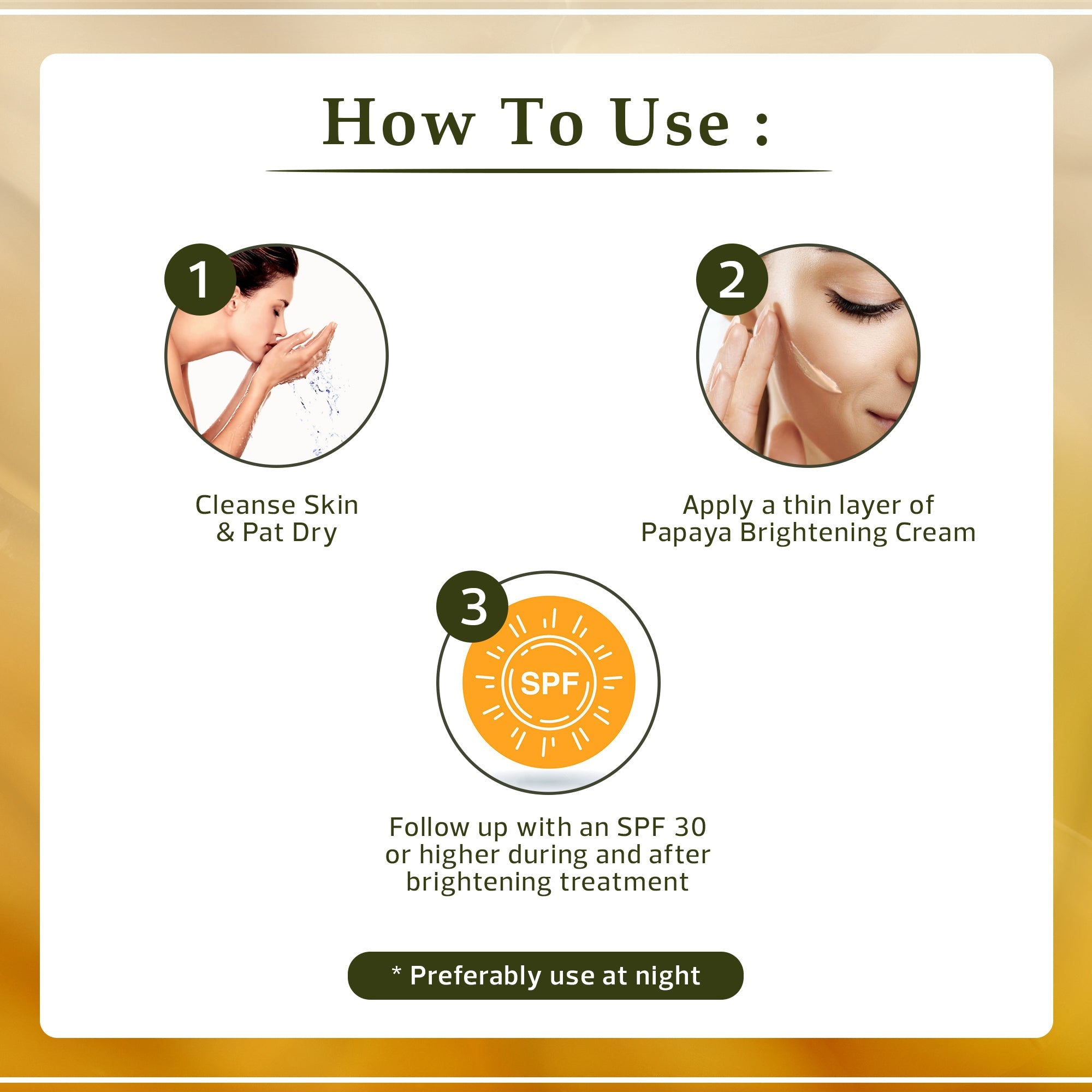 Organic Extract of Papaya cream tube 50ML