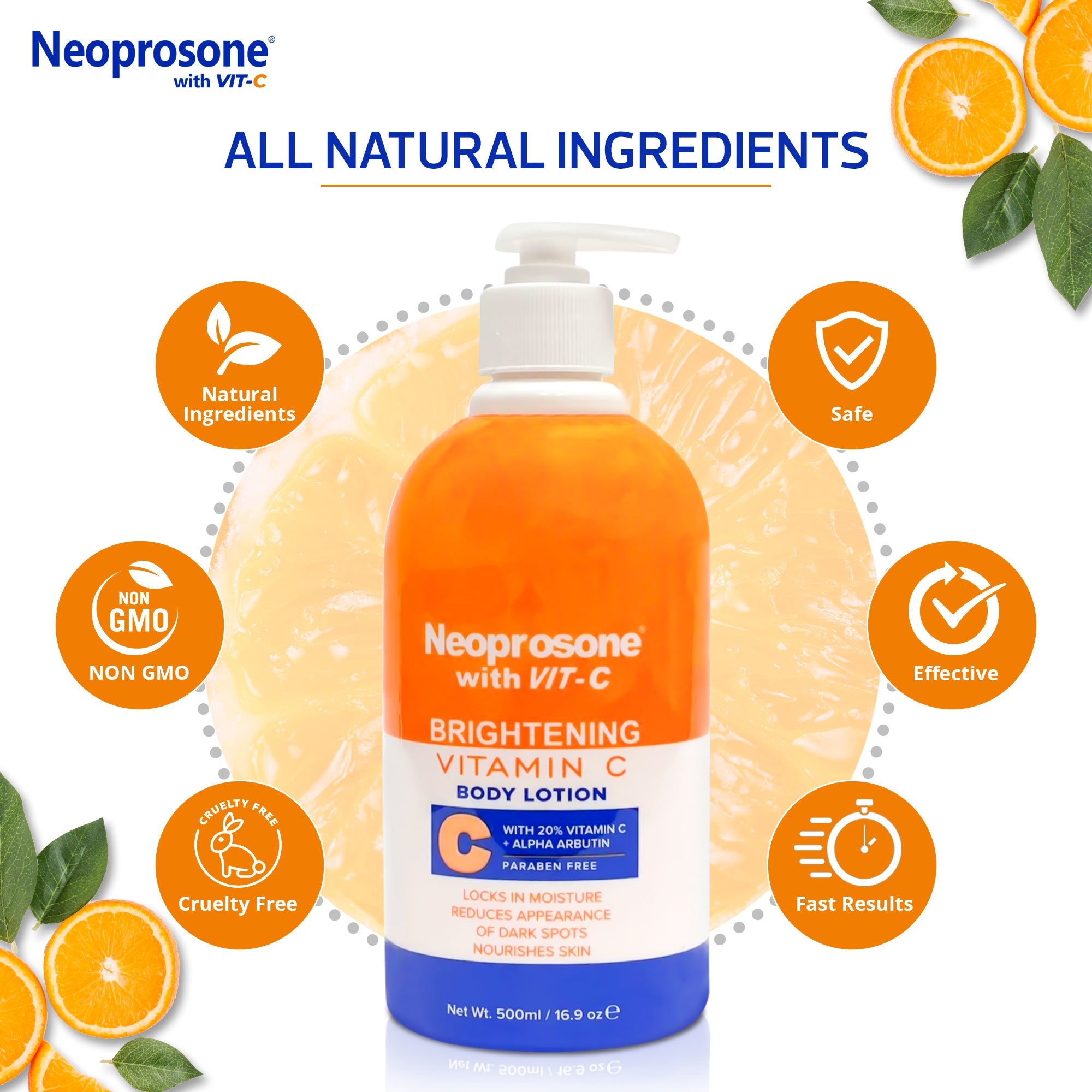 Neoprosone Brightening Body Lotion w/ Vitamin "C" (with pump) 500ml
