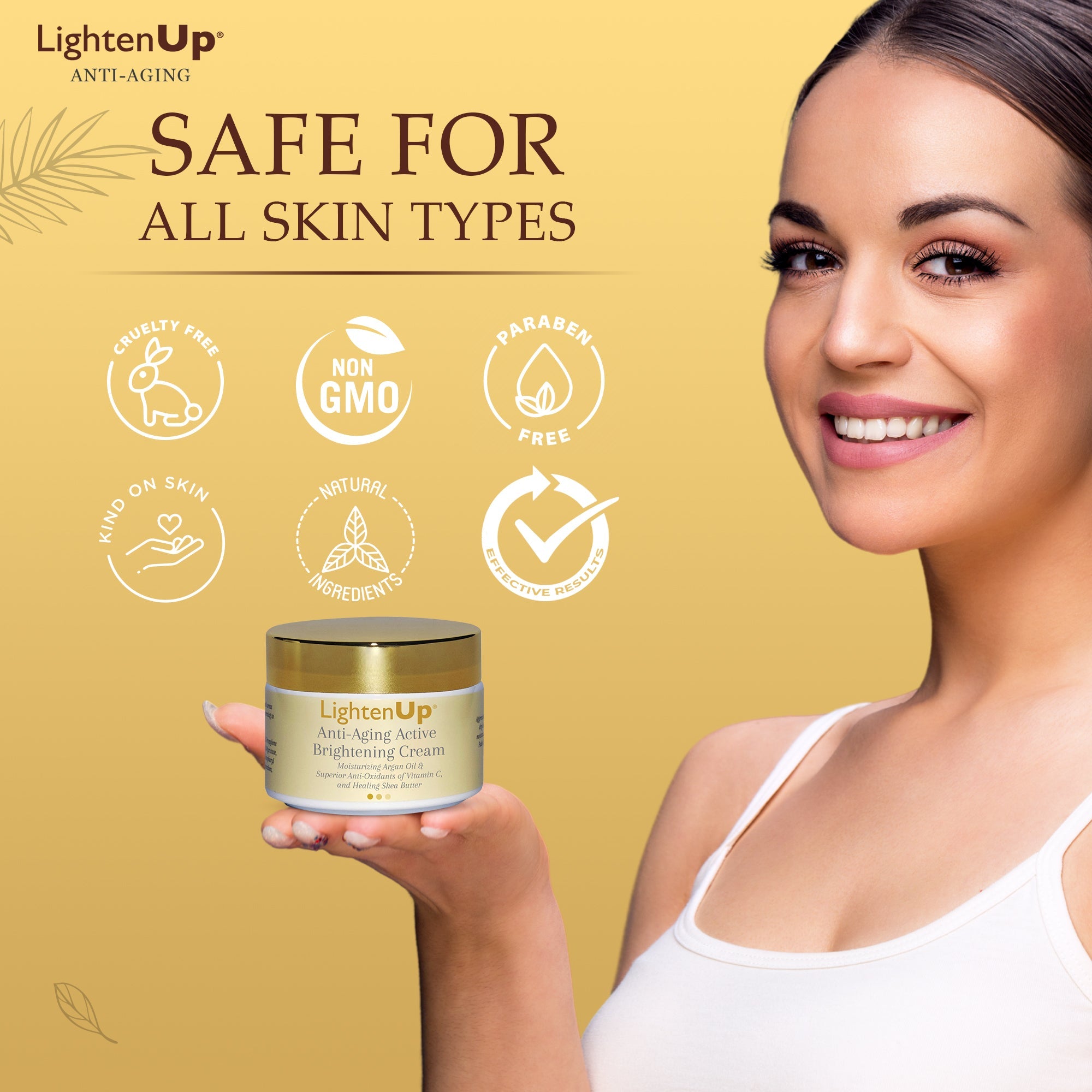 LightenUp GOLD Anti-Aging Brightening Cream Jar 100ml