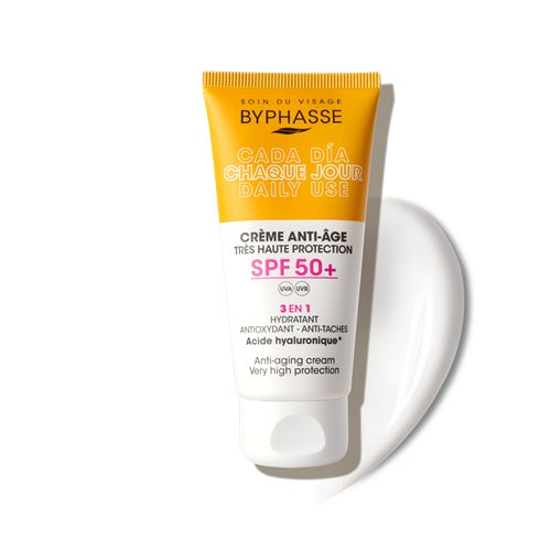 BYPHASSE anti-aging cream hyaluronic acid SPF50+ 3in1 50ml image 0