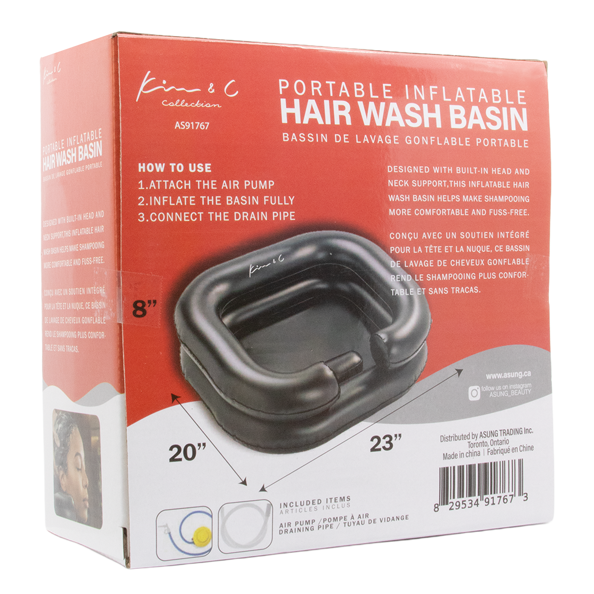 Kim & C Inflatable and Portable Hair Wash Basin