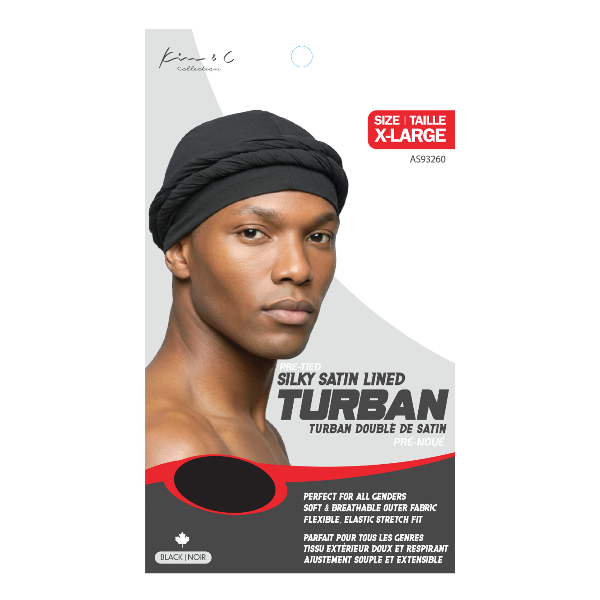Kim & C Pre-Tied Silky Satin Lined Turban