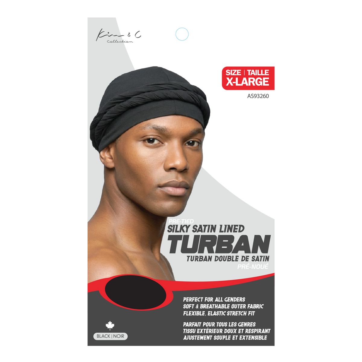 Kim & C Pre-Tied Silky Satin Lined Turban