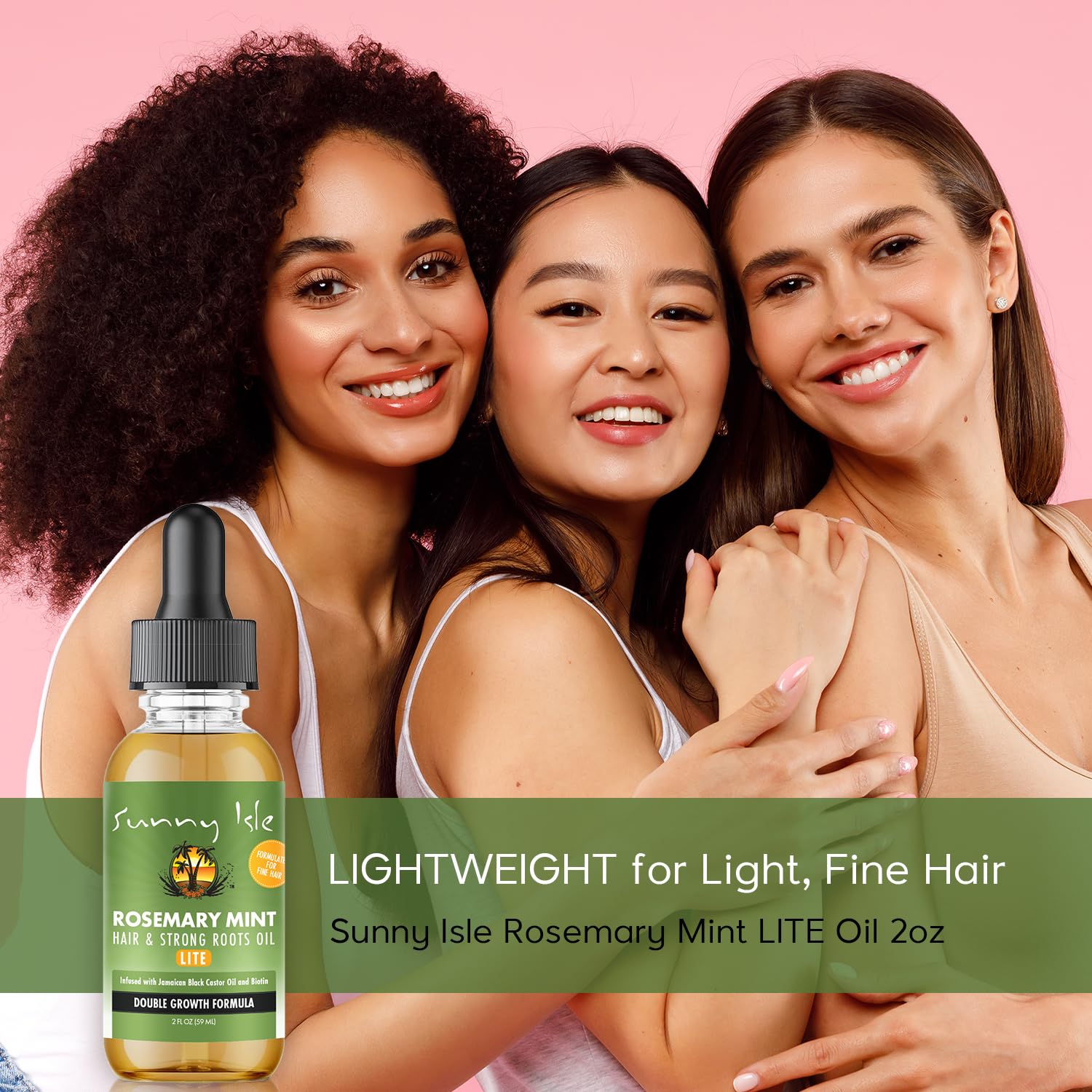 Sunny Isle Rosemary Mint Hair & Strong Roots Oil - Lite