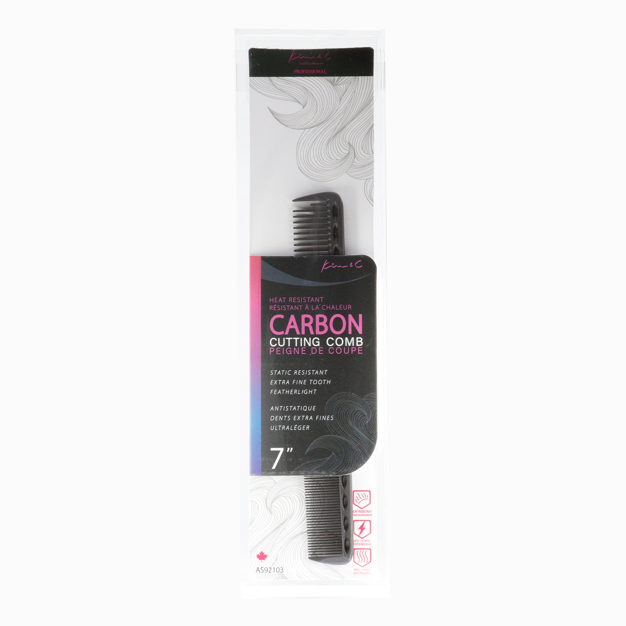 Kim & C Carbon Cutting Comb 7inch
