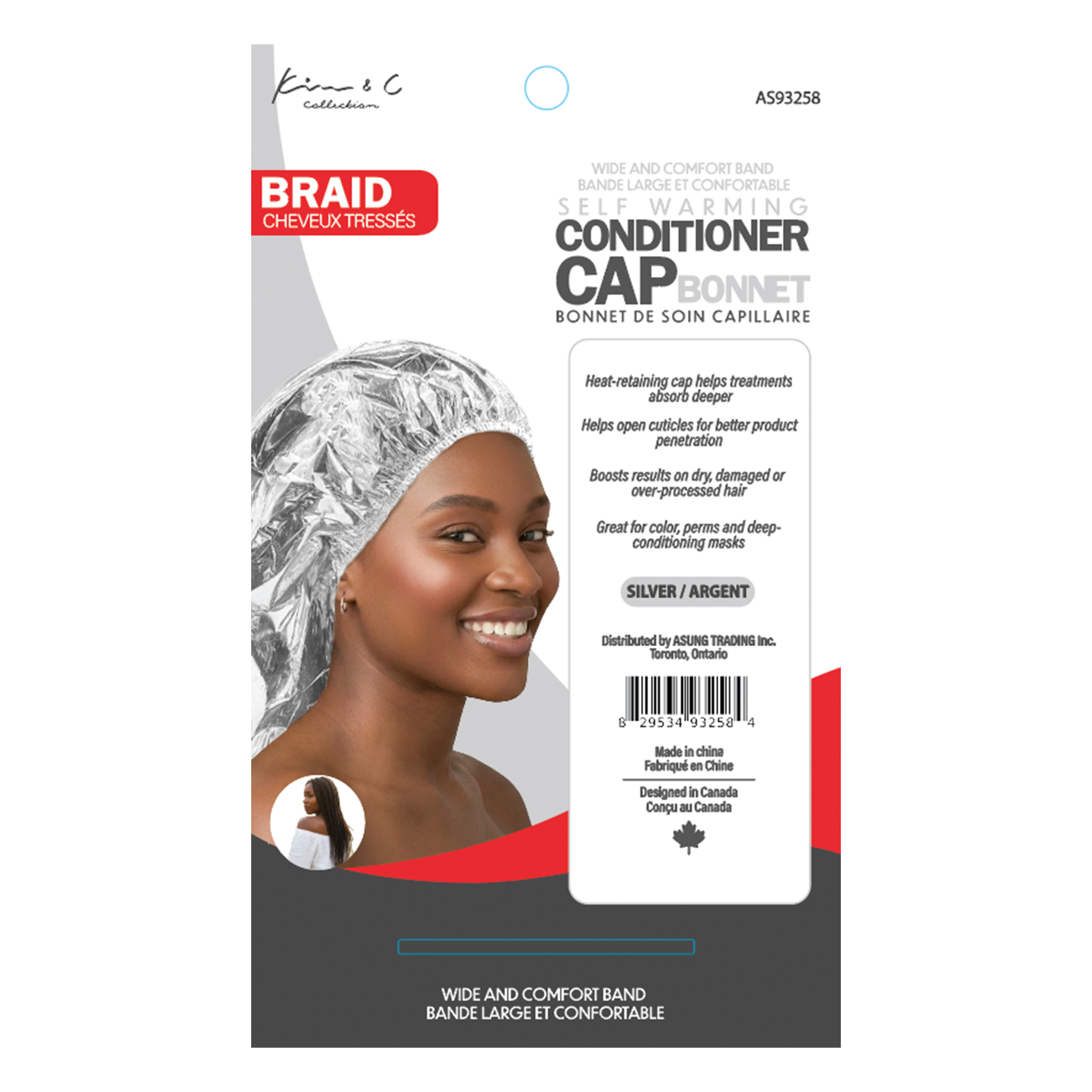 Kim & C Conditioning Treament Cap for Braid - Silver