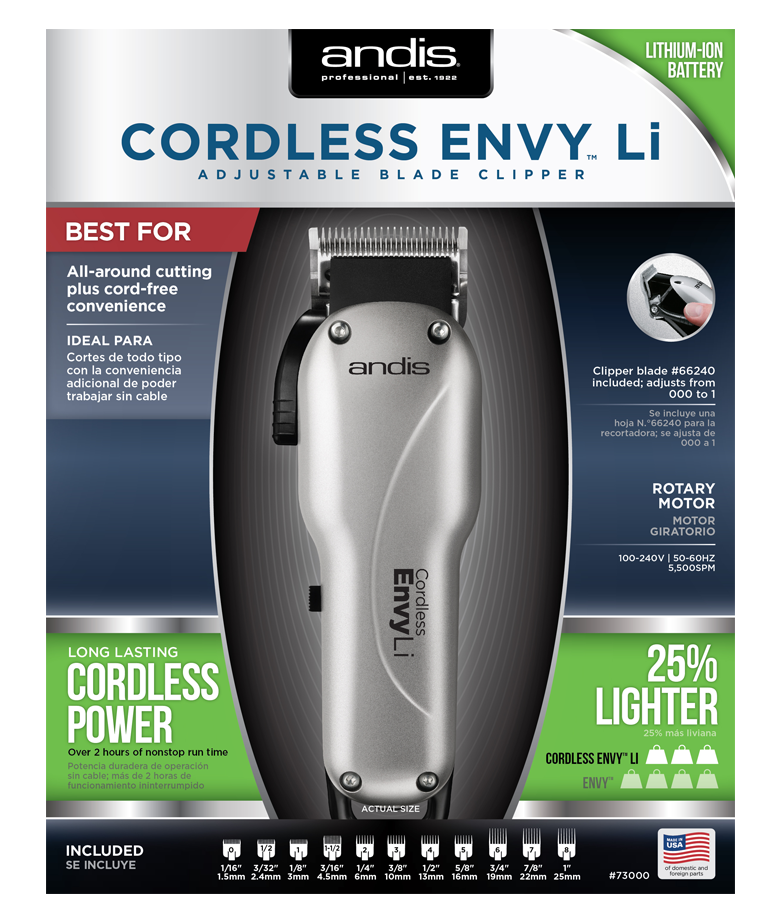 Andis Cordless Envy Li Adjustable Blade Clipper