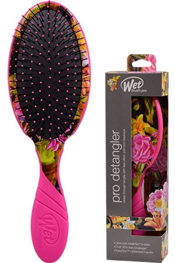 Wet Brush Pro Detangler Hyper Floral Collection - Pink
