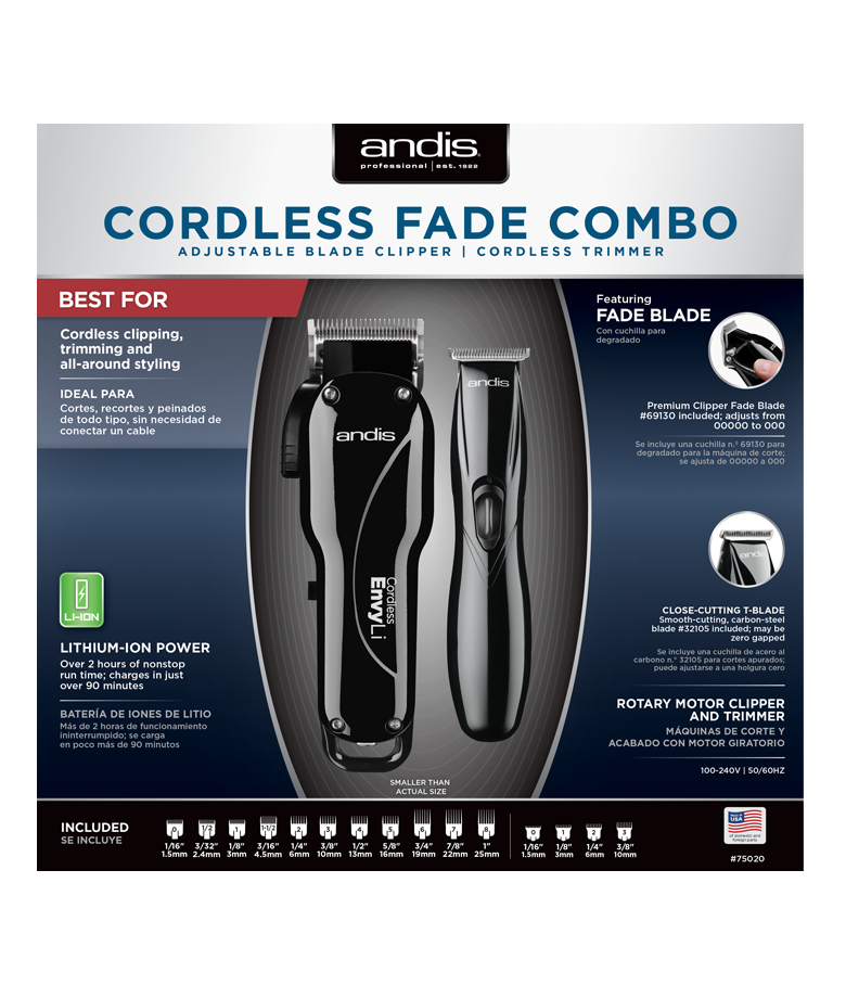 Andis Cordless Envy Li Fade Combo