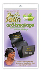 Stay On Satin Anti Breakage Wrapping Scarf 7879 Black