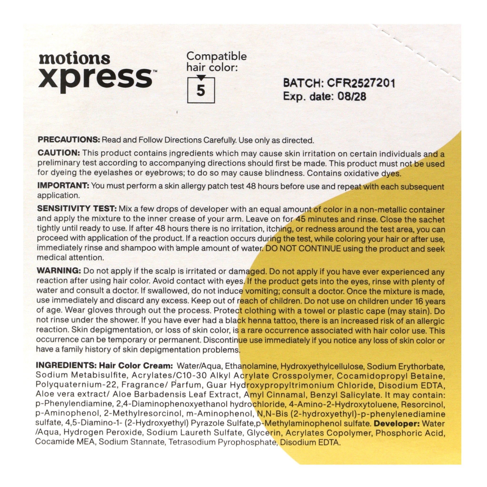 MOTIONS Xpress Permanent Hair Color Shampoo (0.84oz)