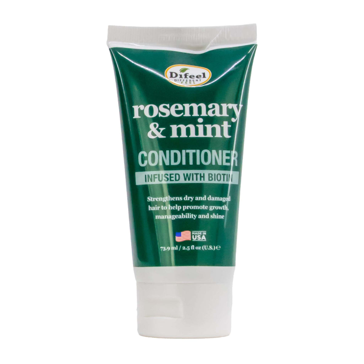 Tube of Difeel Rosemary & Mint Conditioner on a white background