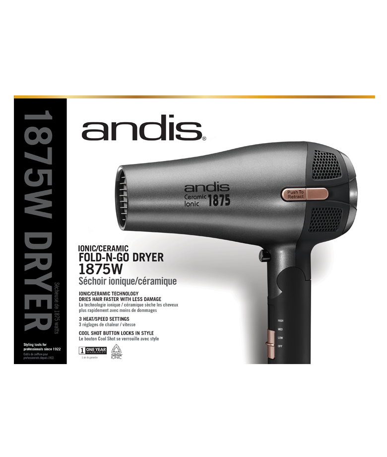 Andis Fold-n-Go Ionic Dryer 1875W