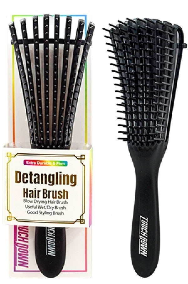 Touch Down Detangling Hair Brush - Black