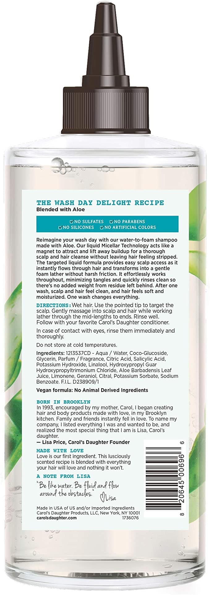 Carol's Daughter Wash Day Delight Aloe Shampoo (16.9oz)