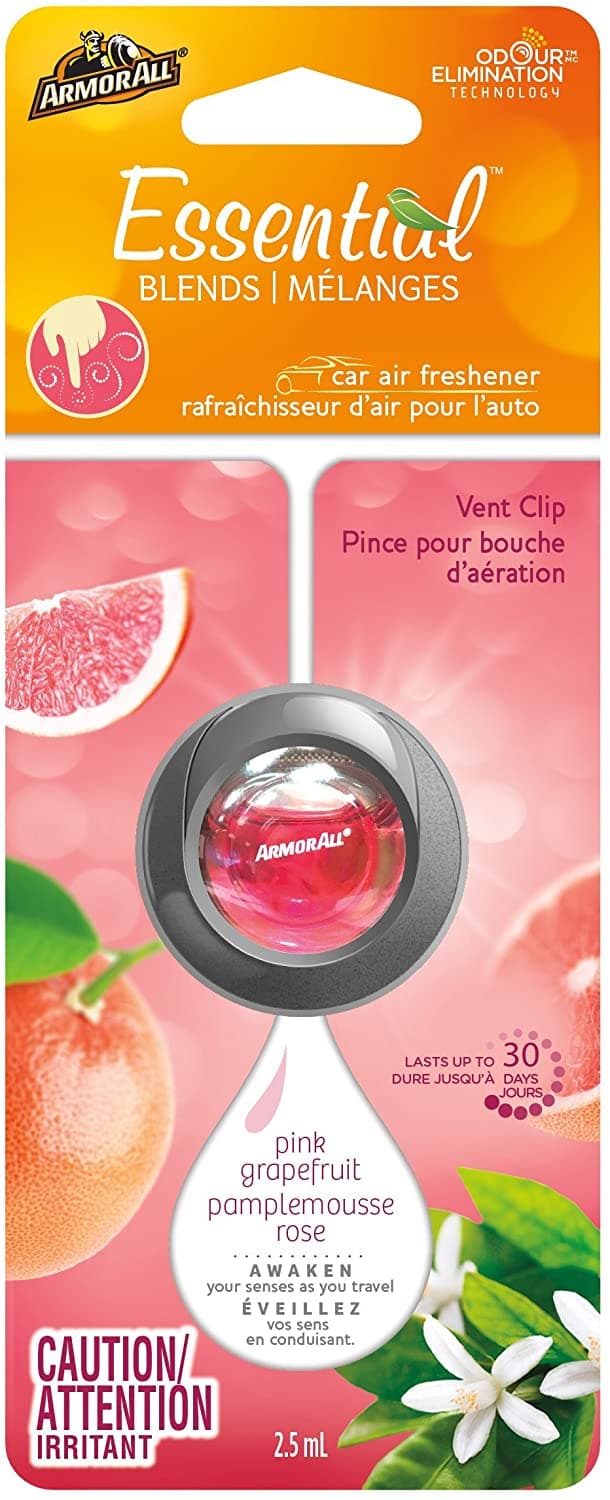 Armor All Essential Blend Car Air Freshener Vent Clip - Pink Grapefruit