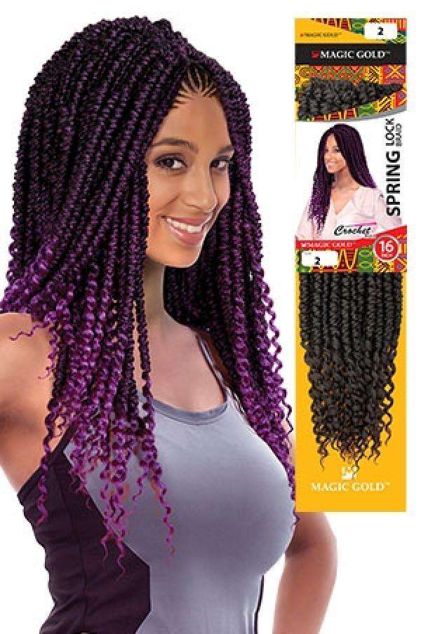 Magic Gold Spring Locks Crochet Braid 16"