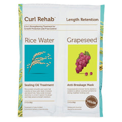 Curl Rehab Length Retention Rice Water & Grapeseed Oil 2-in-1 Strengthening Treatment Packette