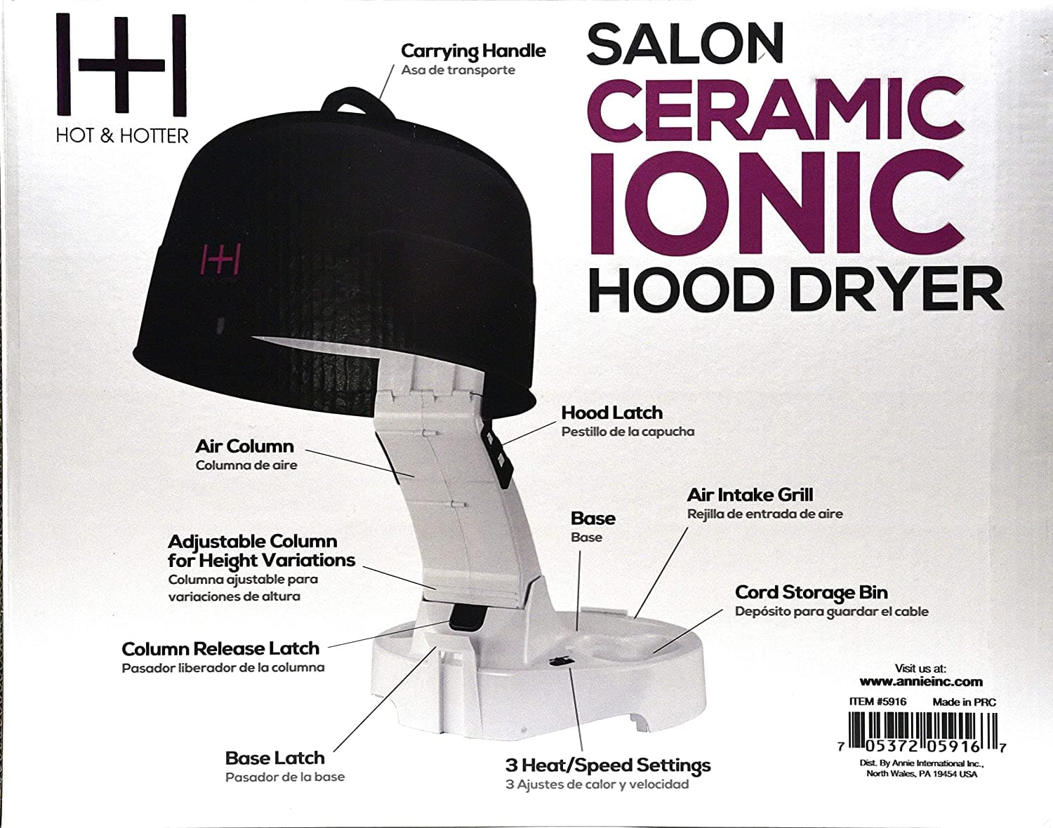 Hot & Hotter Hood Hair Dryer #5916
