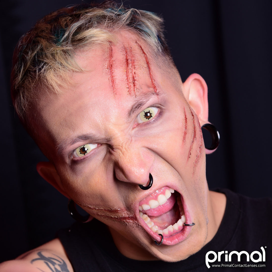 PRIMAL ® Contagion I - Grey & Black Colored Contact Lenses