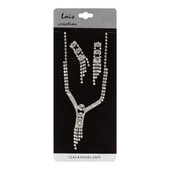 Necklace & Earring Set #263 Silver