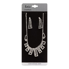 Necklace & Earring Set #269 Silver