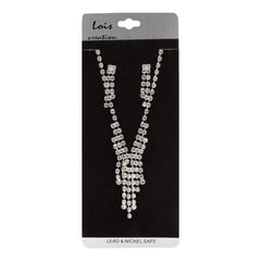 Necklace & Earring Set #267 Silver