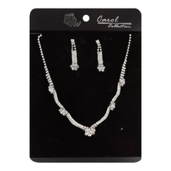 Necklace & Earring Set #255 Silver