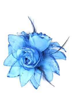 12pk Flower Hair Decoration - Assorted Tie & Pin #AS90024