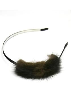 Fur Head Band - Brown
