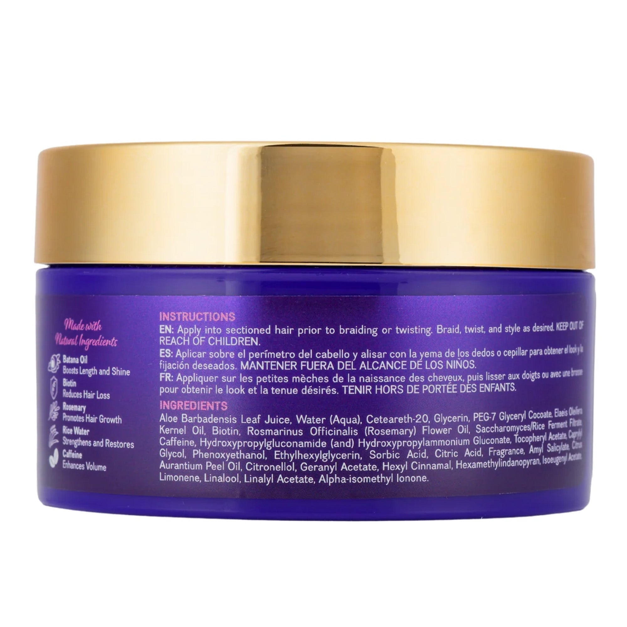 EN LOVE Strength & Length Extreme Hold Braid Gel Batana & Biotin (8oz)