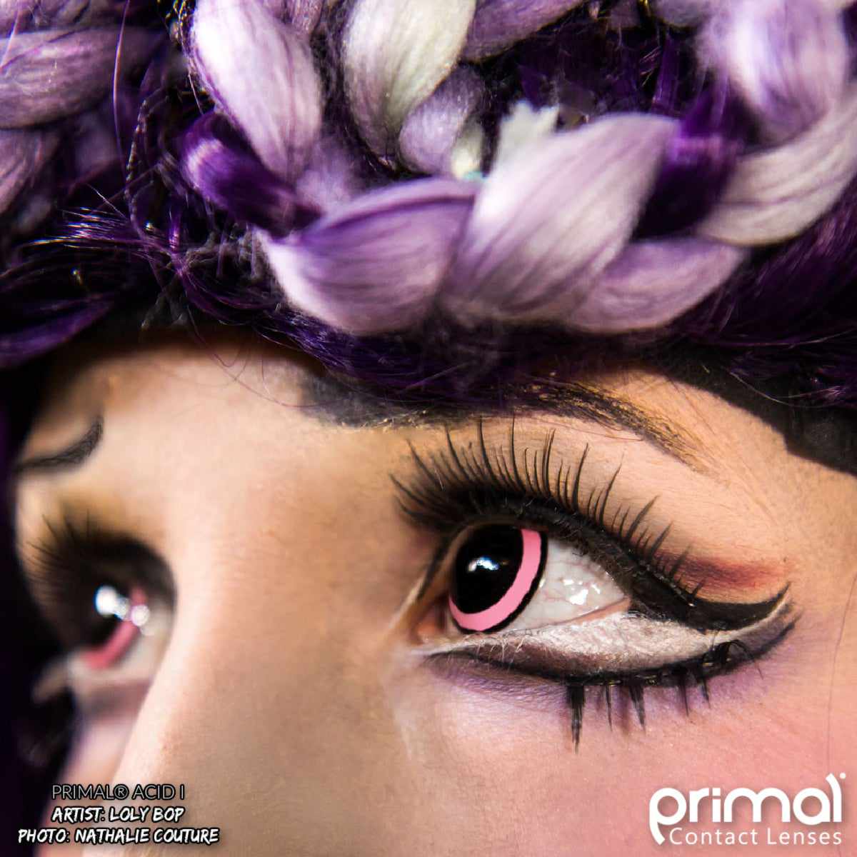 PRIMAL ® ACID I - Pink & Black Colored Contact Lenses