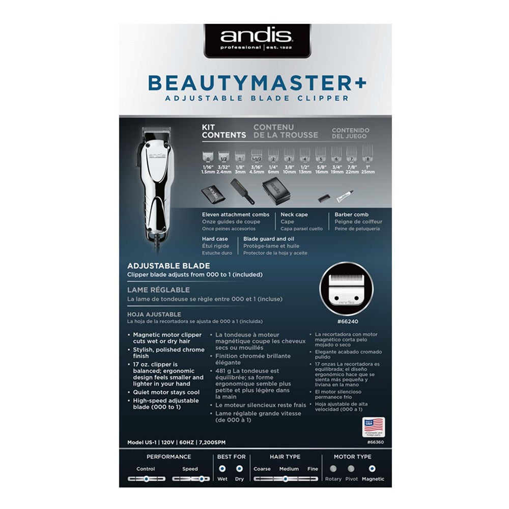 Andis Beauty Master+ Adjustable Blade Clipper