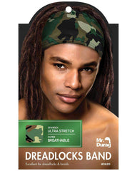 Mr. Durag Spandex Ultra Stretch Dreadlocks Band - Green Camouflage #3620