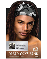 Mr. Durag Spandex Ultra Stretch Dreadlocks Band - Grey Camouflage #3623