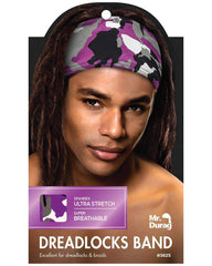 Mr. Durag Spandex Ultra Stretch Dreadlocks Band - Purple Camouflage #3625