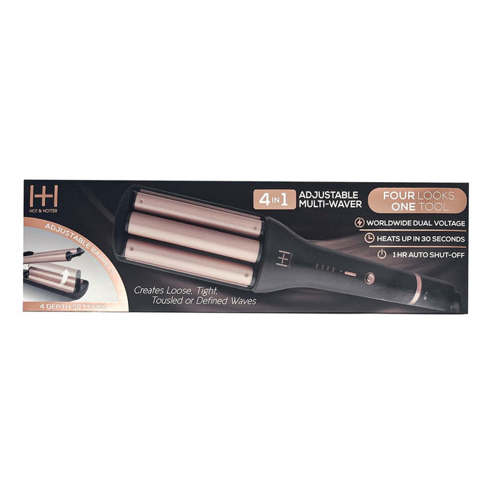 Hot & Hotter 4-in-1 Adjustable Multi-Waver Black & Rose Gold #5996