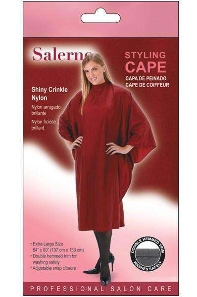 Salerno Shiny Crinkle Nylon Styling Cape - Teal #7706