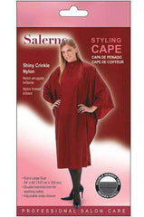 Salerno Shiny Crinkle Nylon Styling Cape - Teal #7706