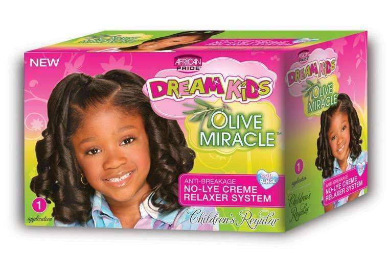 African Pride Dream Kids Olive Miracle No Lye Creme Relaxer System Regular