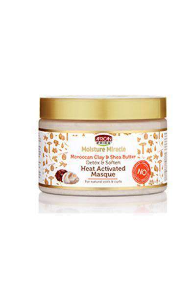 African Pride Moisture Miracle Moroccan Clay & Shea Butter Heat Activated Masque