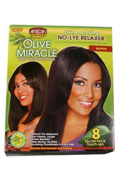African Pride Olive Miracle No Lye Relaxer 8 Touch-Up Kit