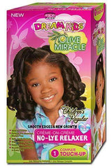 African Pride Dream Kids Olive Miracle No Lye Creme Relaxer 1 Touch Up Kit Regular