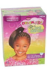 African Pride Dream Kids Olive Miracle No Lye Creme Relaxer 4 Touch Ups Kit Coarse