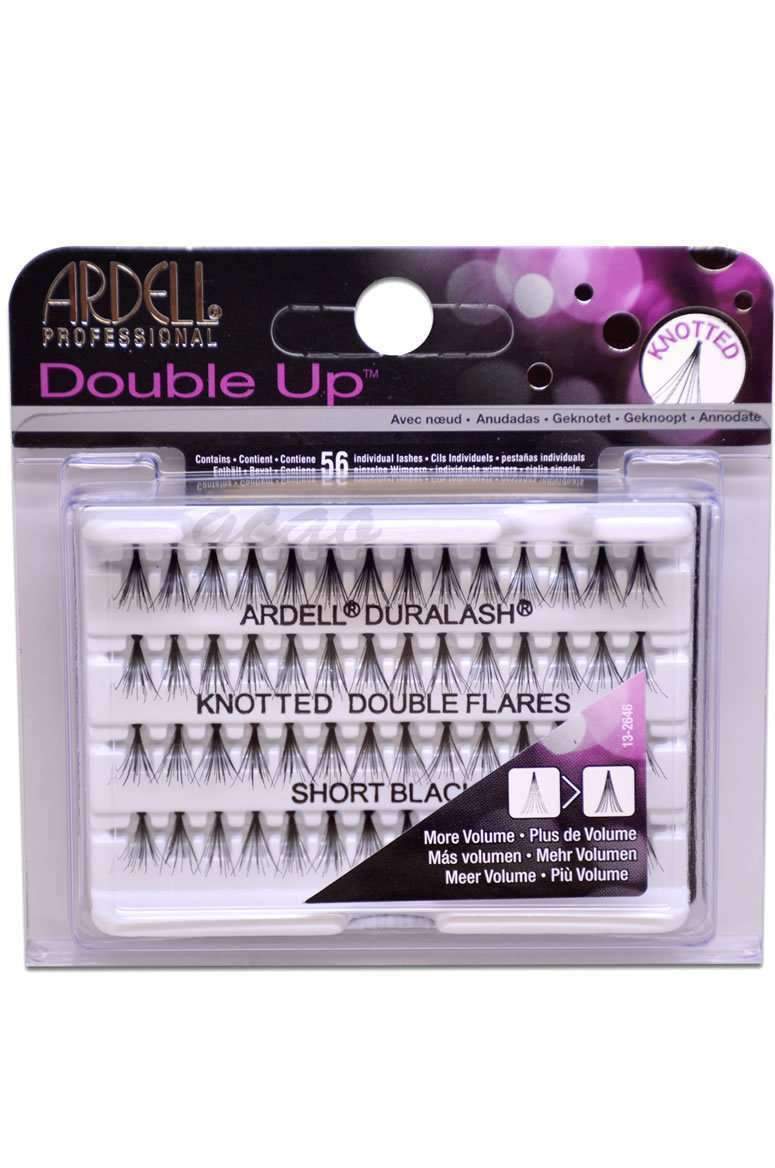 Ardell Double Up Individual Lashes - Knotted Double Flares Short Black