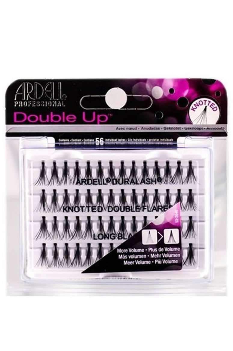 Ardell Double Up Individual Lashes - Knotted Double Flares Large Black