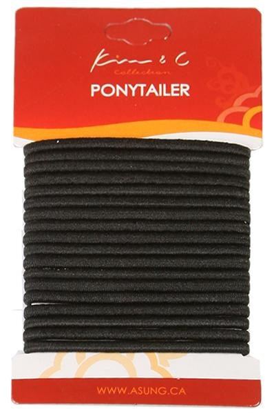 18pcs Ponytail Holder - Black