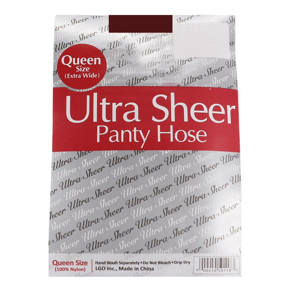 Queen Size Ultra Sheer Panty Hose 6pk - Coffee