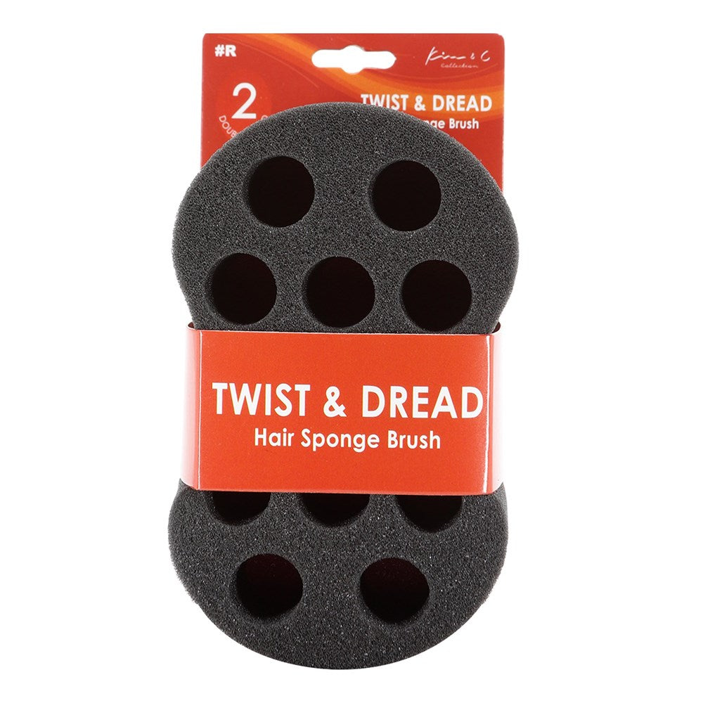 Double Sided Twist & Dread Hair Sponge Brush - R